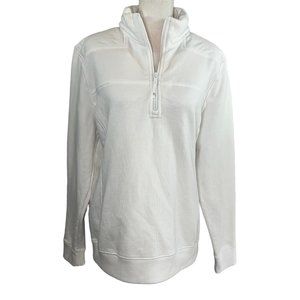 Vineyard Vines White Quarter-Zip Sweatshirt